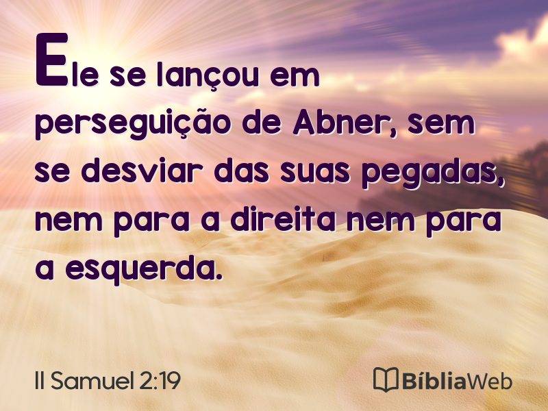 II Samuel 2:19 em imagem para compartilhar