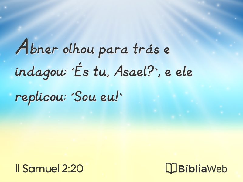 II Samuel 2:20 em imagem para compartilhar