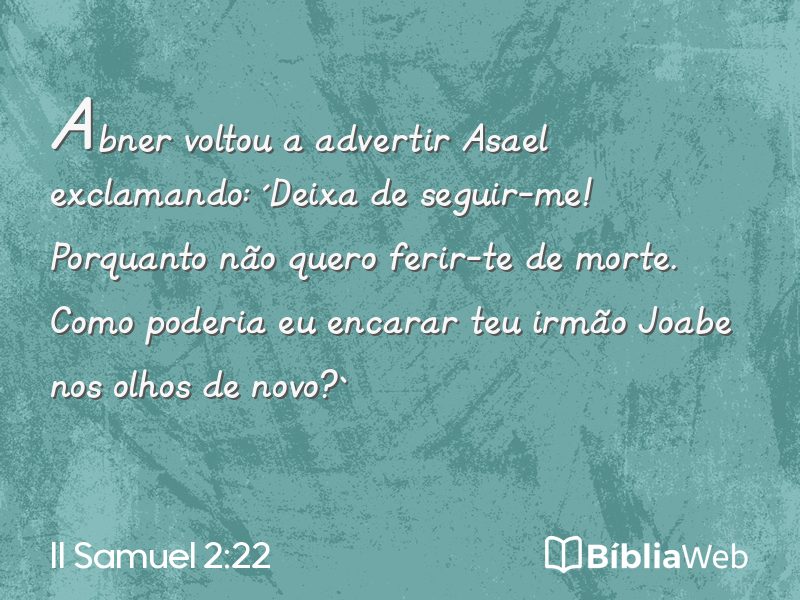 II Samuel 2:22 em imagem para compartilhar