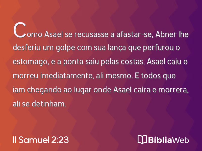 II Samuel 2:23 em imagem para compartilhar