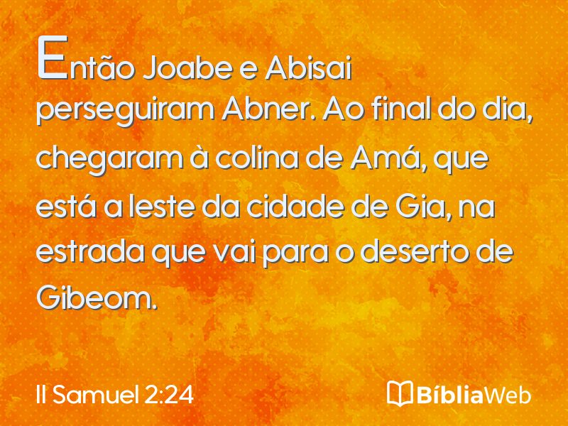 II Samuel 2:24 em imagem para compartilhar