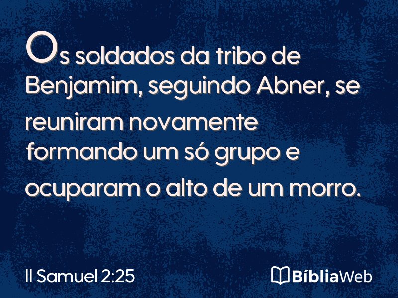 II Samuel 2:25 em imagem para compartilhar