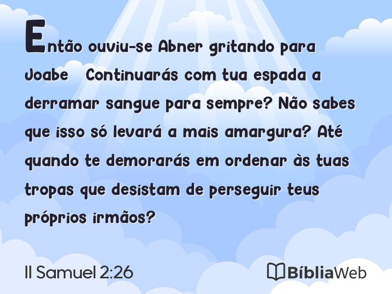 II Samuel 2:26 em imagem para compartilhar
