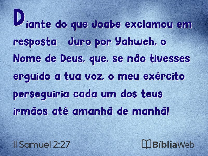 II Samuel 2:27 em imagem para compartilhar