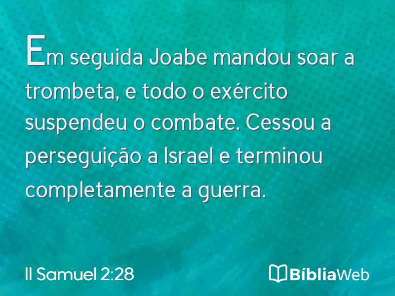 II Samuel 2:28 em imagem para compartilhar