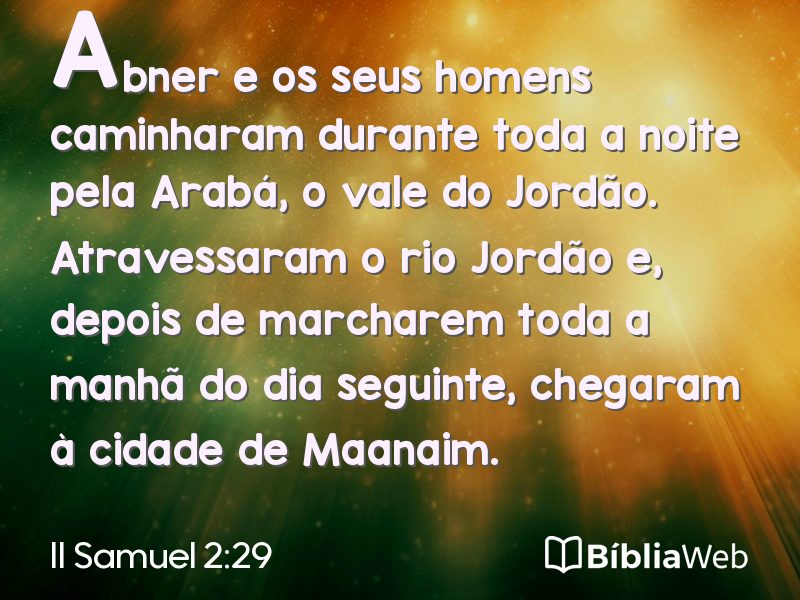II Samuel 2:29 em imagem para compartilhar