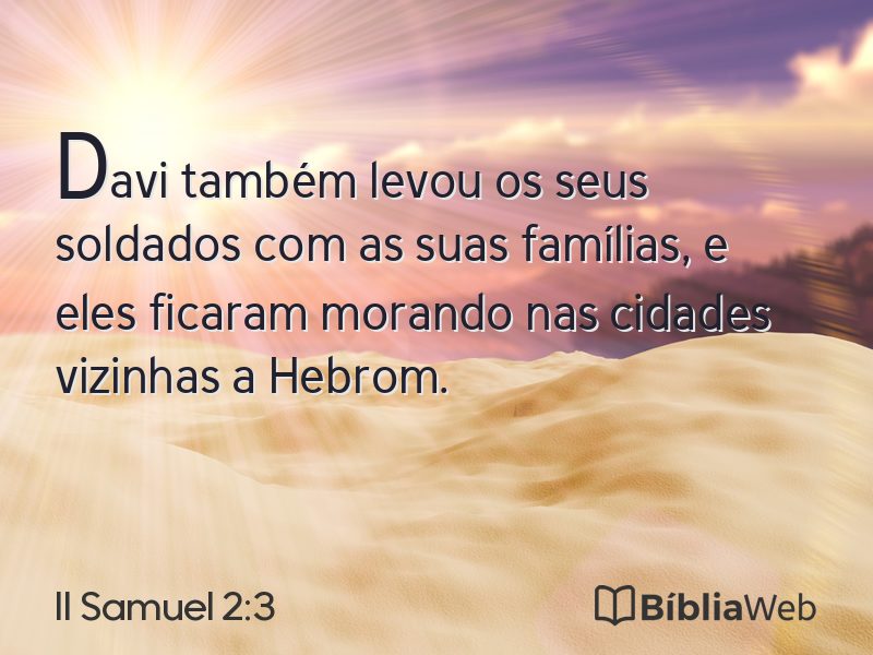 II Samuel 2:3 em imagem para compartilhar