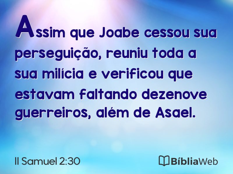 II Samuel 2:30 em imagem para compartilhar