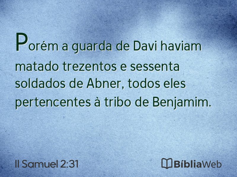 II Samuel 2:31 em imagem para compartilhar