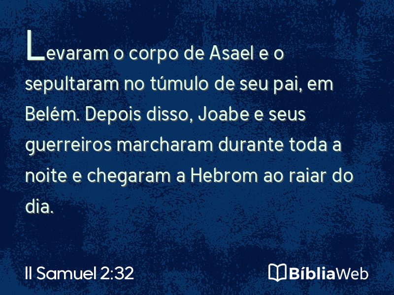 II Samuel 2:32 em imagem para compartilhar