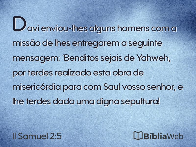 II Samuel 2:5 em imagem para compartilhar