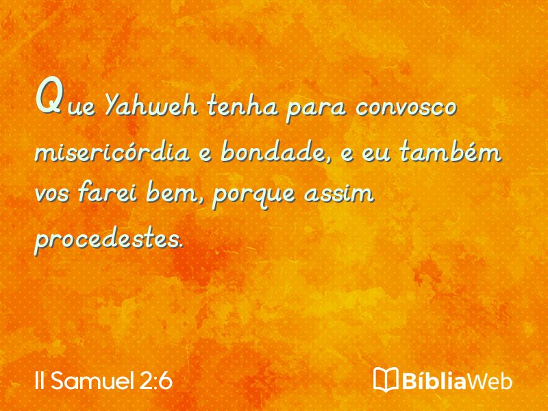 II Samuel 2:6 em imagem para compartilhar