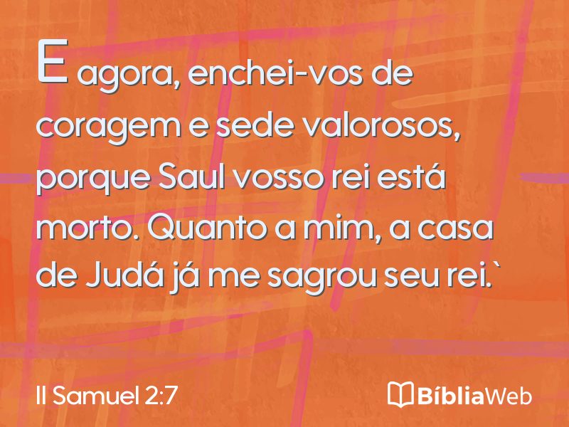 II Samuel 2:7 em imagem para compartilhar