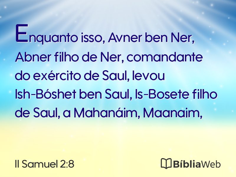 II Samuel 2:8 em imagem para compartilhar