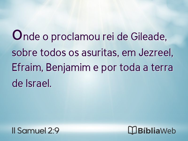 II Samuel 2:9 em imagem para compartilhar