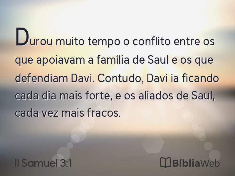 II Samuel 3:1 em imagem para compartilhar