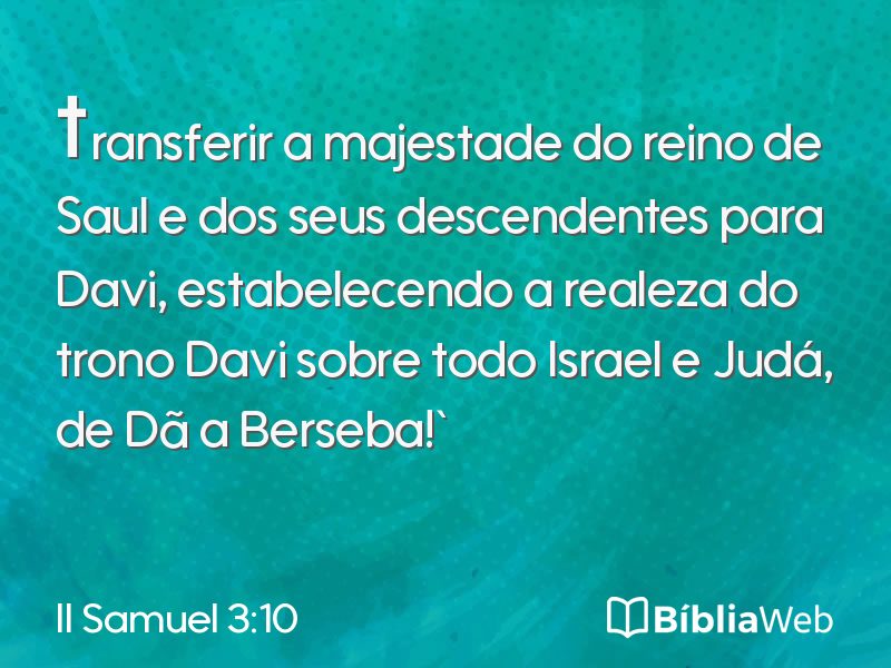 II Samuel 3:10 em imagem para compartilhar