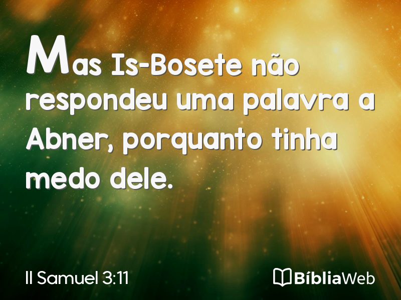 II Samuel 3:11 em imagem para compartilhar