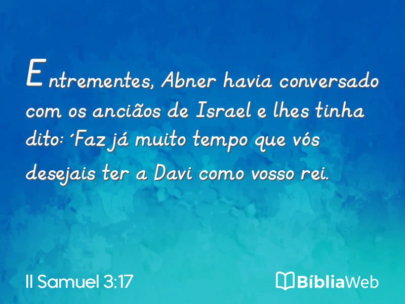 II Samuel 3:17 em imagem para compartilhar