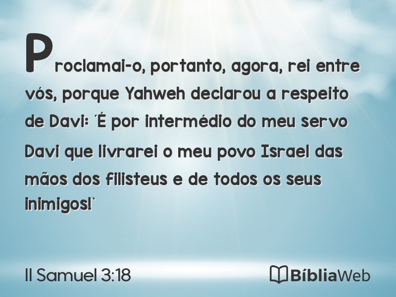 II Samuel 3:18 em imagem para compartilhar