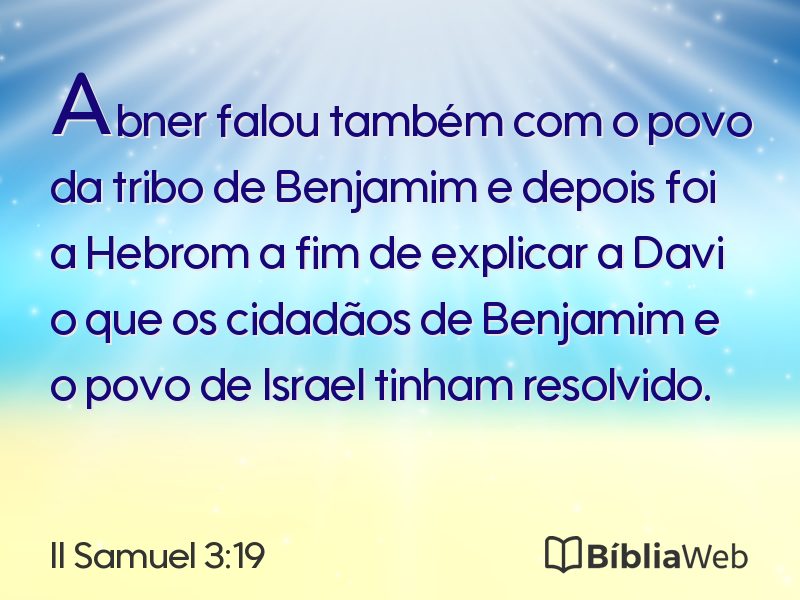 II Samuel 3:19 em imagem para compartilhar