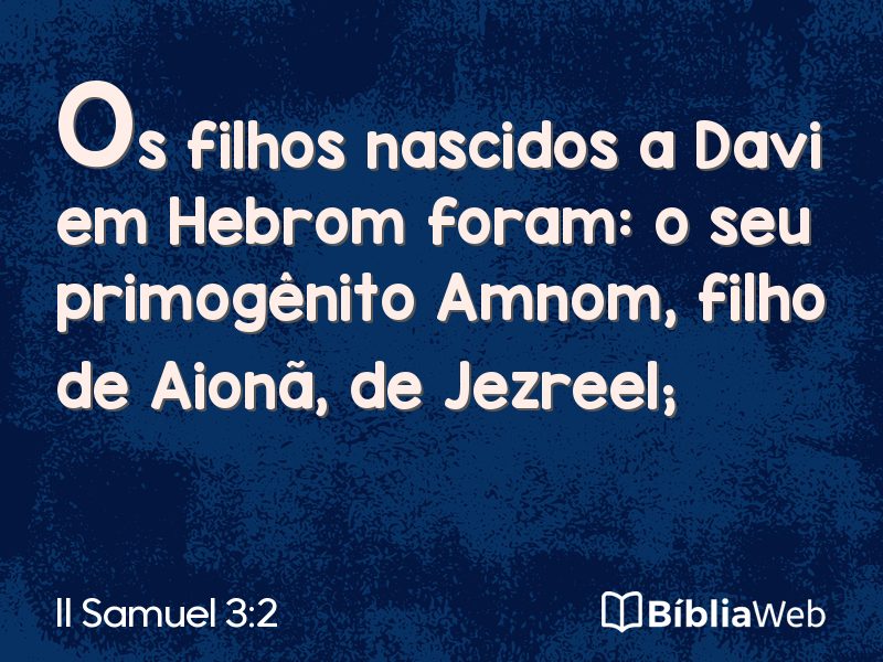 II Samuel 3:2 em imagem para compartilhar