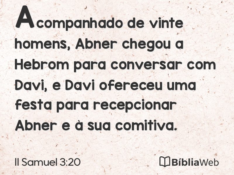 II Samuel 3:20 em imagem para compartilhar