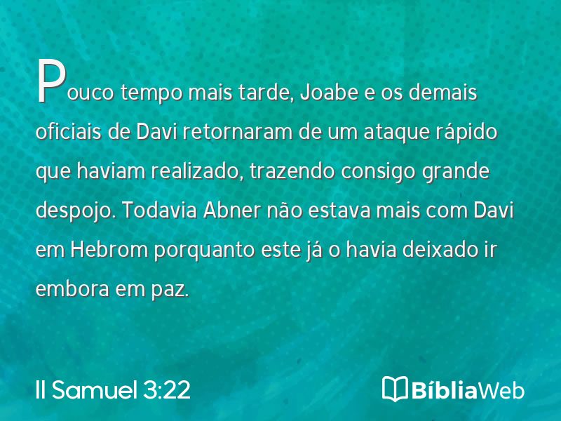 II Samuel 3:22 em imagem para compartilhar