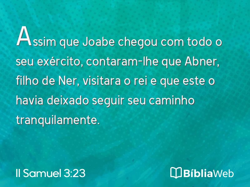 II Samuel 3:23 em imagem para compartilhar