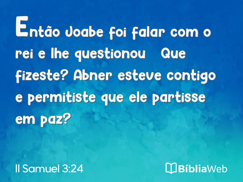 II Samuel 3:24 em imagem para compartilhar