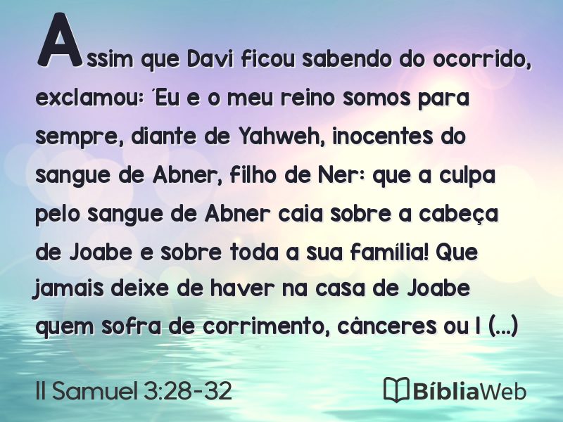 II Samuel 3:28-32 em imagem para compartilhar