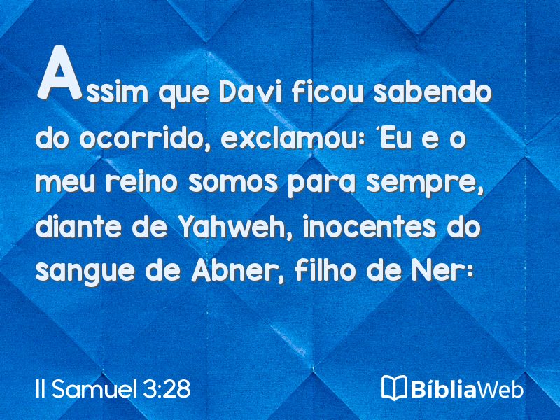 II Samuel 3:28 em imagem para compartilhar