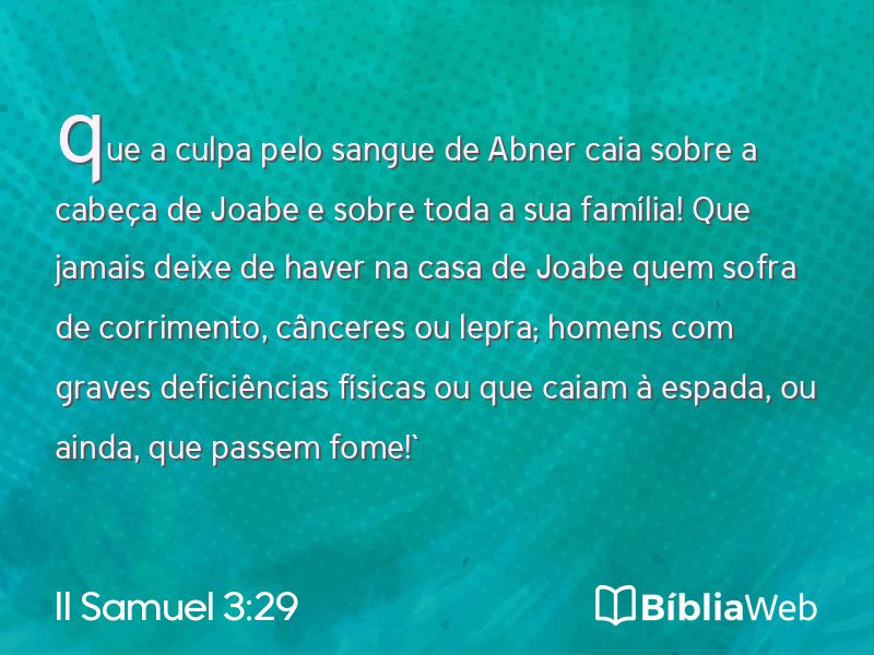 II Samuel 3:29 em imagem para compartilhar