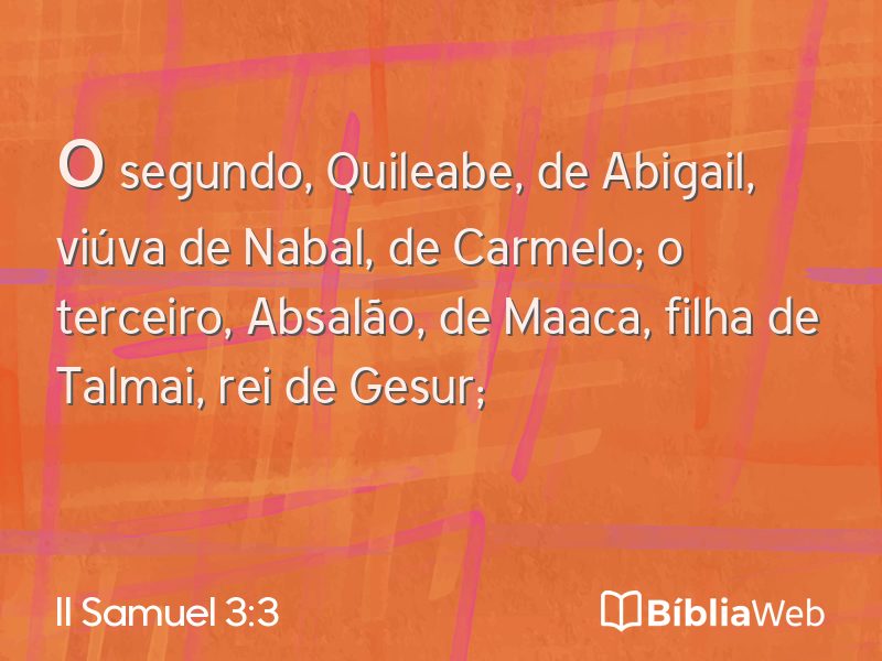 II Samuel 3:3 em imagem para compartilhar