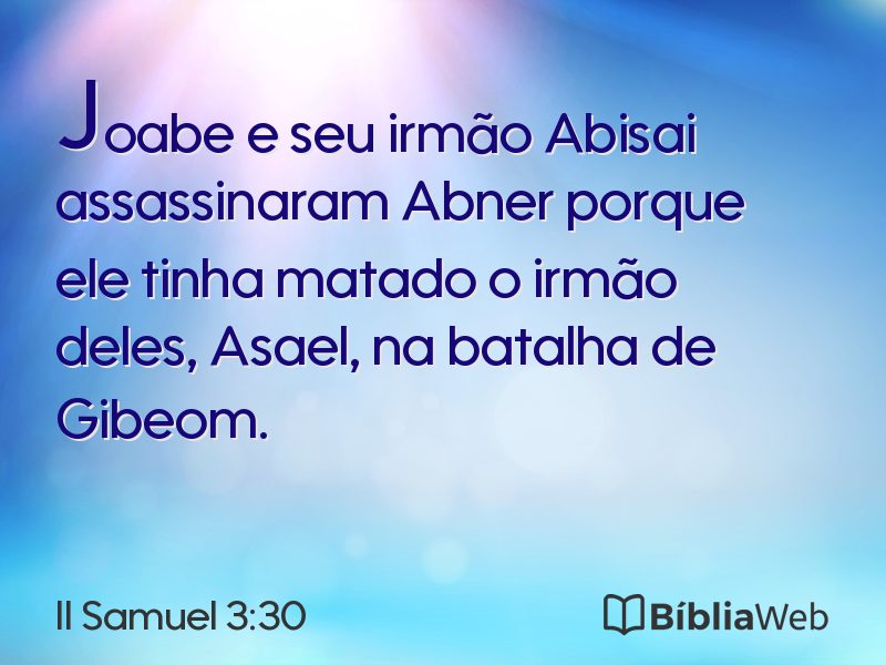 II Samuel 3:30 em imagem para compartilhar