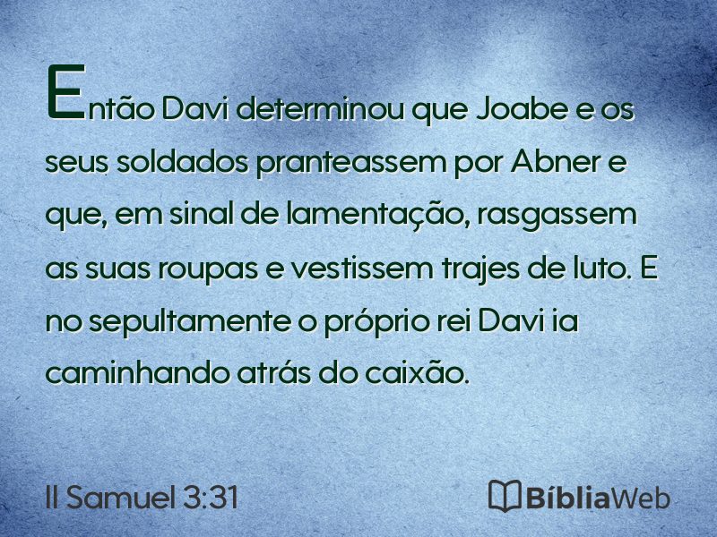 II Samuel 3:31 em imagem para compartilhar