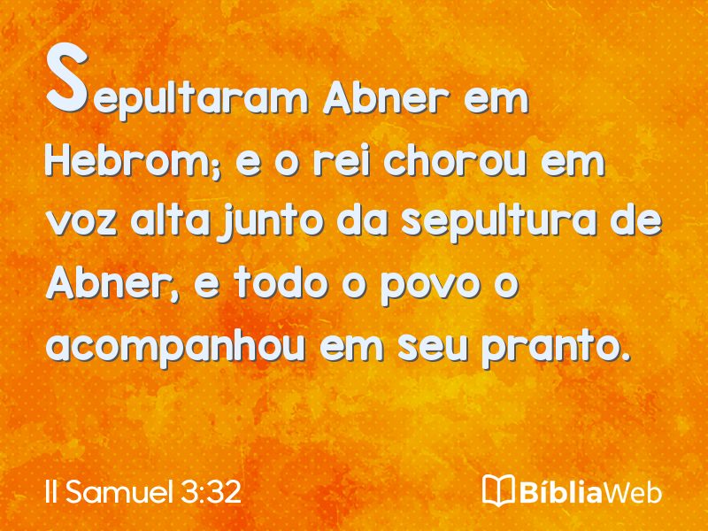 II Samuel 3:32 em imagem para compartilhar