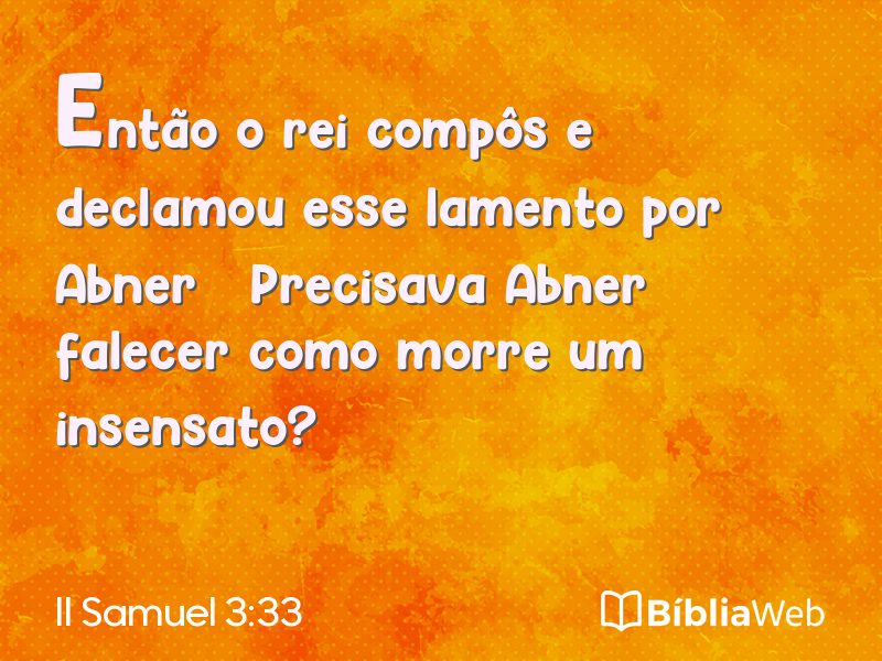 II Samuel 3:33 em imagem para compartilhar