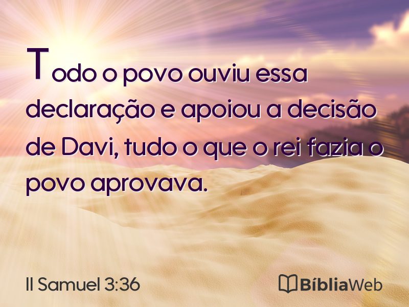II Samuel 3:36 em imagem para compartilhar