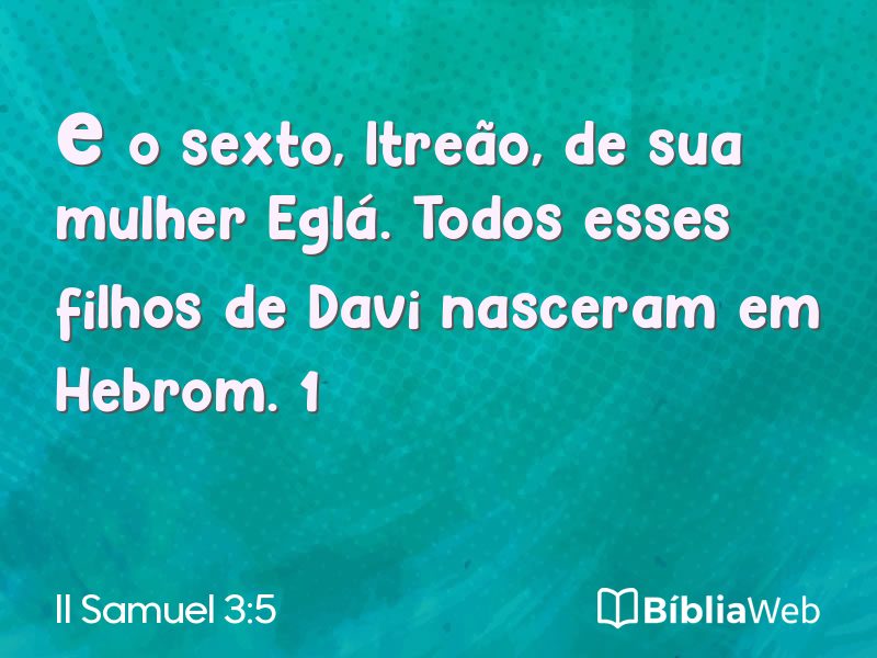 II Samuel 3:5 em imagem para compartilhar