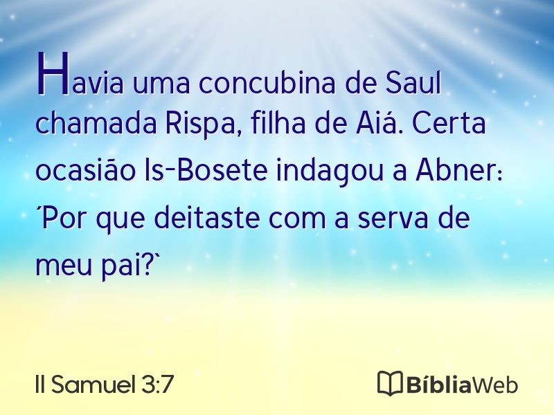 II Samuel 3:7 em imagem para compartilhar