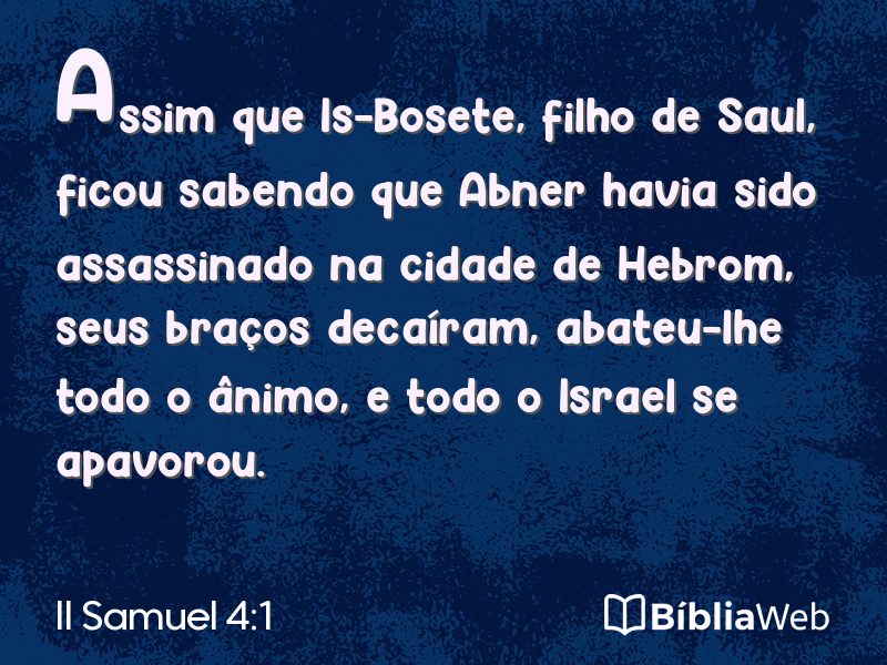 II Samuel 4:1 em imagem para compartilhar
