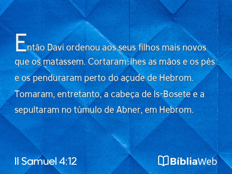 II Samuel 4:12 em imagem para compartilhar