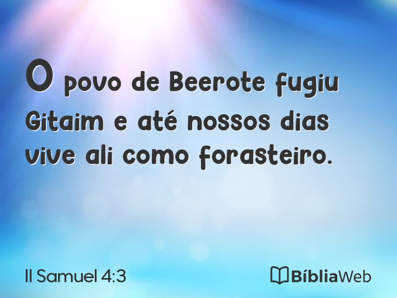 II Samuel 4:3 em imagem para compartilhar