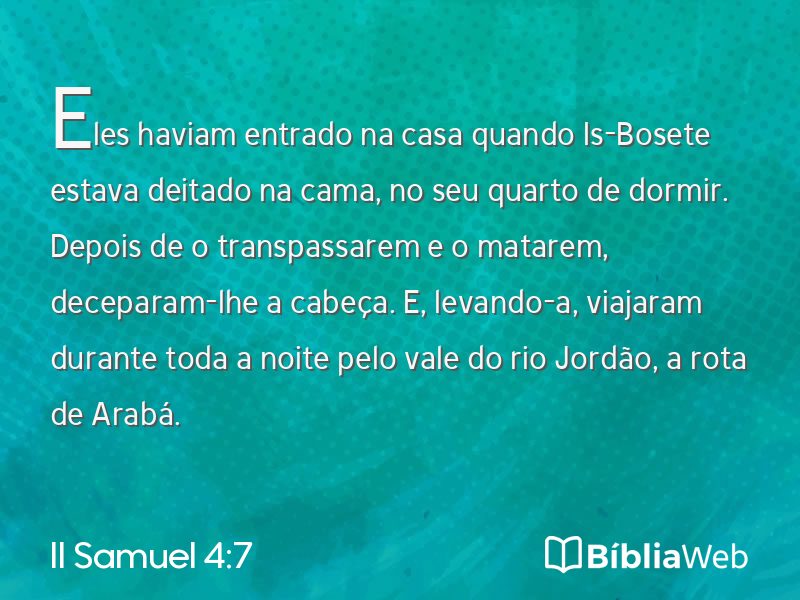 II Samuel 4:7 em imagem para compartilhar