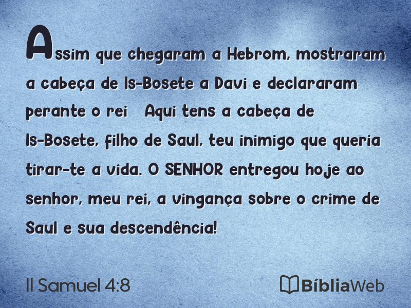 II Samuel 4:8 em imagem para compartilhar