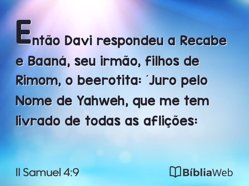 II Samuel 4:9 em imagem para compartilhar