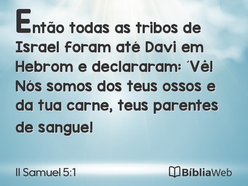 II Samuel 5:1 em imagem para compartilhar