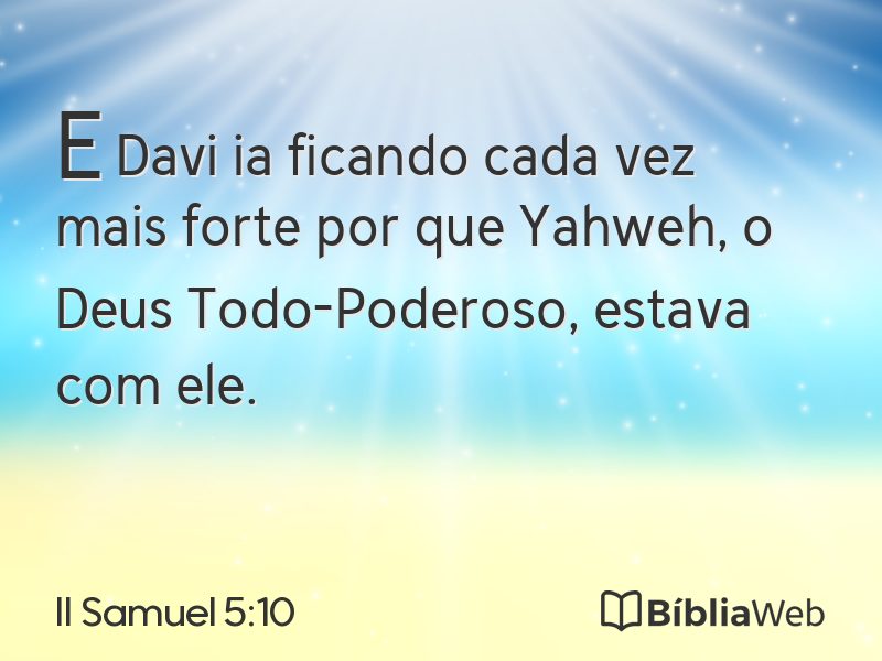II Samuel 5:10 em imagem para compartilhar