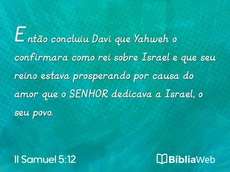 II Samuel 5:12 em imagem para compartilhar